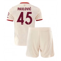 Camiseta Bayern Munich Aleksandar Pavlovic #45 Tercera Equipación para niños 2024-25 manga corta (+ pantalones cortos)